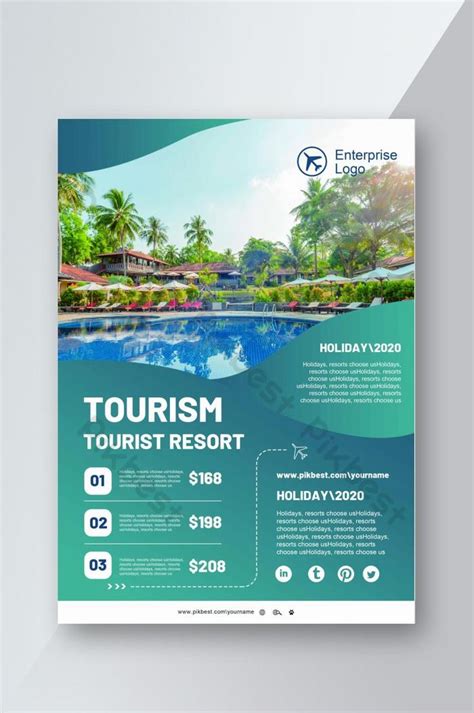 Gradient travel resort hotel poster design | PSD Free Download - Pikbest