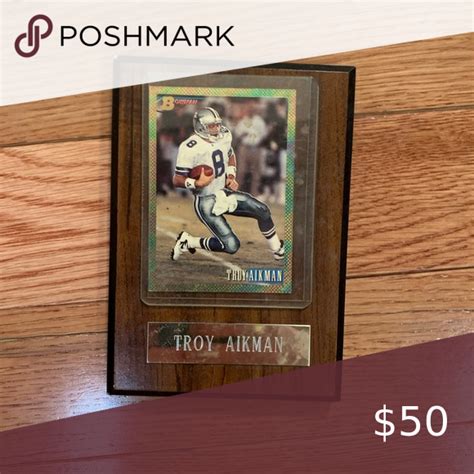 Troy Aikman Plaque with Card | Troy aikman, Cards, Plaque