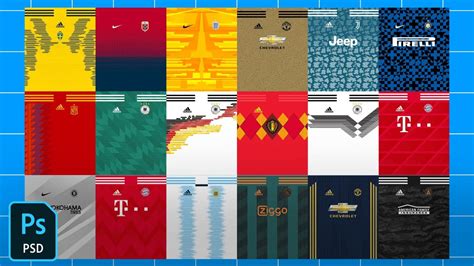 FREE Football/Soccer Jersey Patterns Pack - TemplateFC