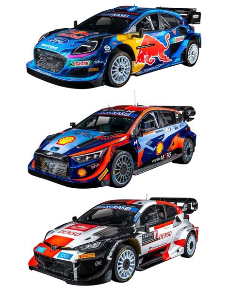 WRC 2023 - Ford / Hyundai / Toyota Hyundai, Race Cars, Toyota, Ford ...