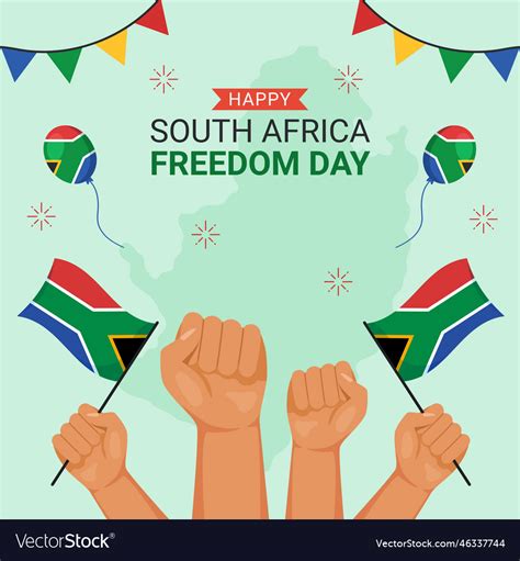 Happy south africa freedom day social media Vector Image