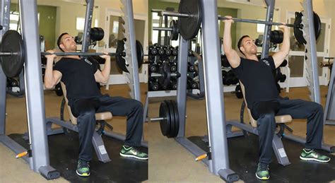 Incline Shoulder Press on Smith Machine Exercise - The Optimal You