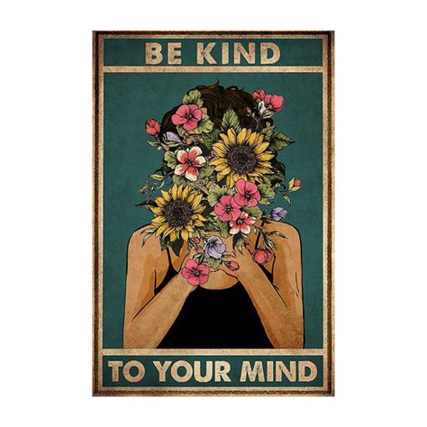 Be Kind To Your Mind Poster Pot Head Poster Inspirational | Etsy