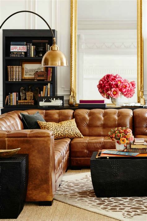 20+ Tan Leather Couch Living Room Decor – The Urban Decor