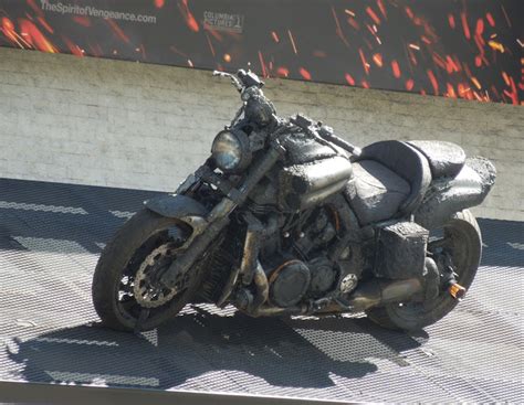 Hollywood Movie Costumes and Props: Ghost Rider 2 motorcycle installation at the Petersen ...