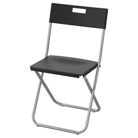 GUNDE folding chair, black - IKEA Malaysia