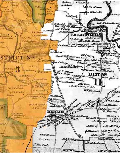 1800 Map of Maury County and Marshall County