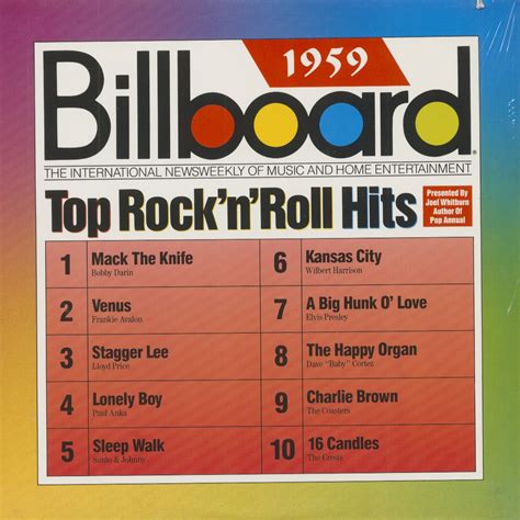 Various LP: Billboard Top Rock & Roll Hits - 1959 (LP. Cut-Out) - Bear Family Records