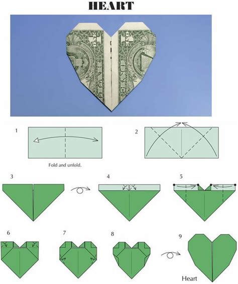 How To Fold A Dollar Bill Into Cool Shapes - Origami