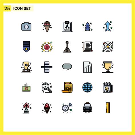 paquete de iconos de vector de stock de 25 signos y símbolos de línea para flechas de dirección ...