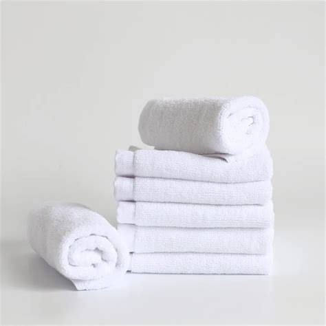 DelCaoFen 20pcs 25cm White Hand Towel Hotel Washcloths Hand Towels White Cotton Absorbent Hand ...