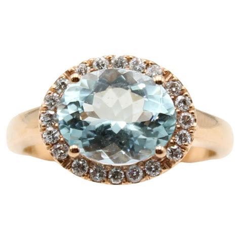 Customizable Rose Gold 2.28 Aquamarine Diamond Ring For Sale at 1stDibs