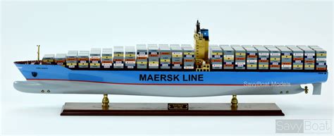 Emma Maersk Container Ship 40" - Handcrafted Wooden Model Boat