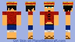 Straw Hat Luffy Minecraft Skin