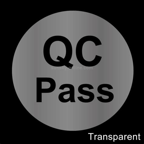 1000 PCS Round Shape QC Pass Sticker QC Pass Label(Transparent)