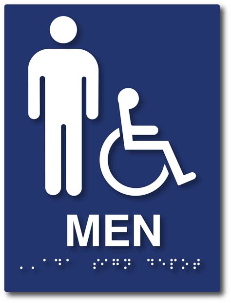 Mens Restroom ADA Signs with Male and Wheelchair Symbols – ADA Sign Depot