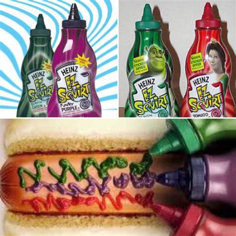 Heinz colored ketchup made for the release of the movie Shrek : nostalgia