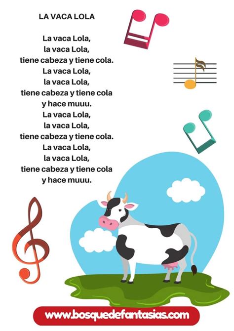 cancion la vaca lola Preschool Spanish, Spanish Lessons For Kids, Study ...