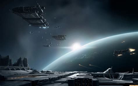 EVE Online Space Battle HD Wallpaper