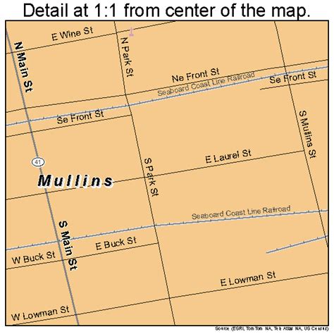 Mullins South Carolina Street Map 4548805