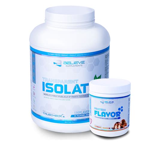 Believe Transparent Isolate Unflavored + Flavor Pack – Firstline Nutrition