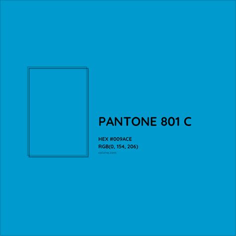 PANTONE 801 C Complementary or Opposite Color Name and Code (#009ACE) - colorxs.com