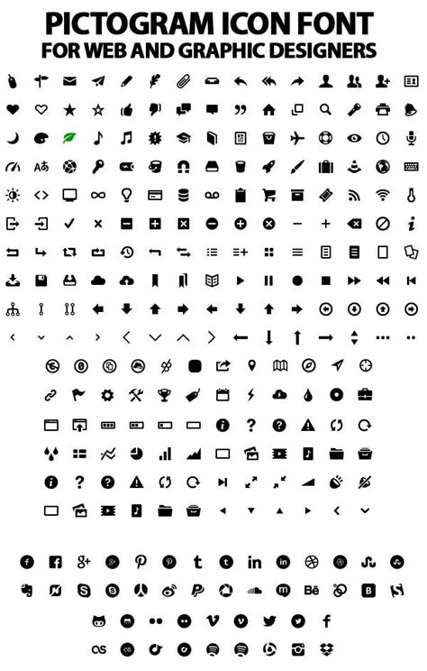 250+ Pictogram Icon Font For Web and Graphic Designers | Design ...