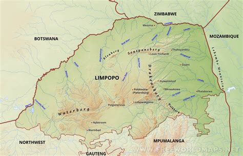 Limpopo River Africa Map
