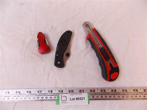 Exacto-knife + (2) Small Knives - Bodnarus Auctioneering