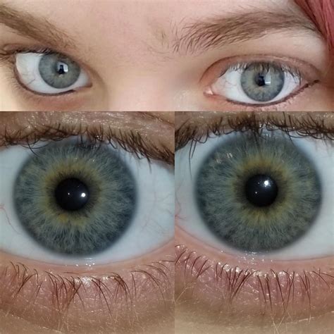 Grey eyes. I’ve had them called blue, green and even hazel one time ...