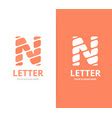 Neon n letter logo icon design with creative wing Vector Image