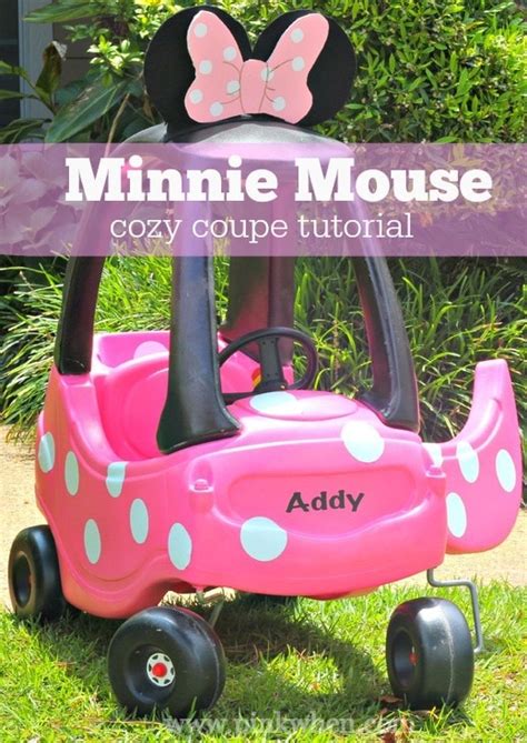 Cozy Coupe to Minnie Mouse Coupe Tutorial - PinkWhen
