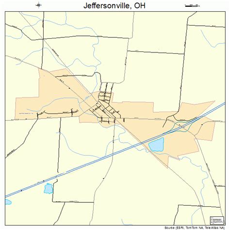 Jeffersonville Ohio Street Map 3938920