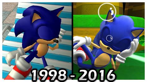 Evolution of Sonic Sleeping (1998 - 2016) - YouTube