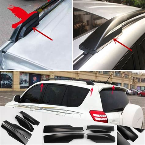 Car Accessories Top Roof Rack Rails End Side Cover Cap Protector For Toyota Rav4 2006-2012 - Buy ...