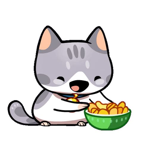 Hungry Cat Sticker by Mino Games for iOS & Android | GIPHY