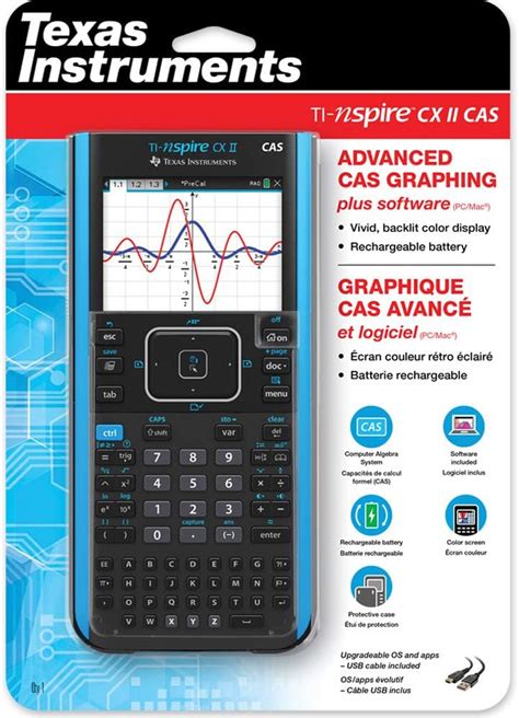 Buy Texas Instruments TI-Nspire CX II CAS Color Graphing Calculator ...