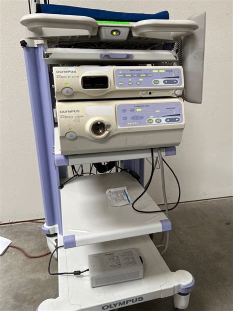 Olympus endoscopy tower with EVIS Exera II CLV-180 & CV-180 for sale