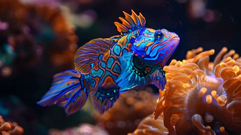 colorful tropical fish, mandarinfish, saltwater aquarium fish, exotic aquarium species, marine ...