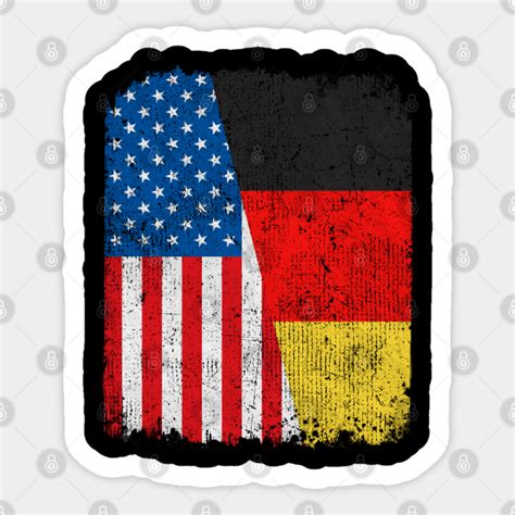 German American Flag Half America Germany Root Proud - German American Flag - Sticker | TeePublic