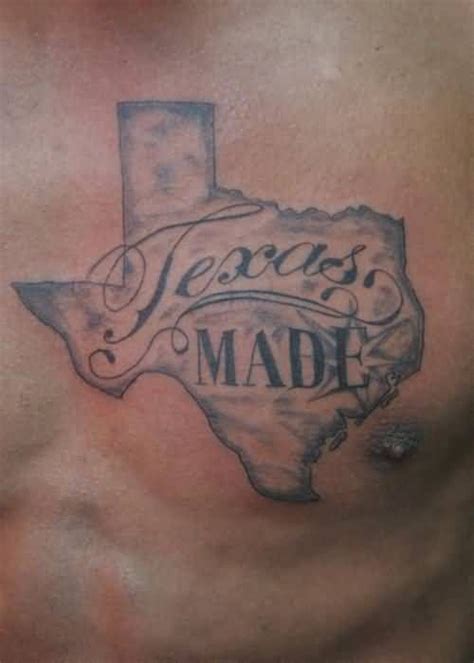 Men Chest With Amazing Texas Made Texas Map Tattoo | Texas tattoos, Houston tattoos, Back tattoos