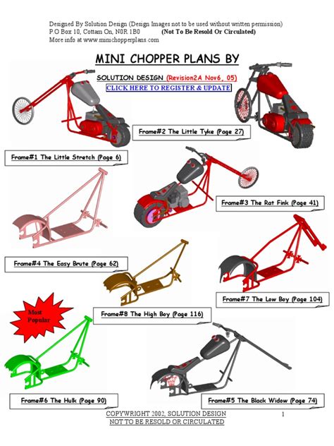 Mini Chopper Plans | Wheeled Vehicles | Land Vehicles