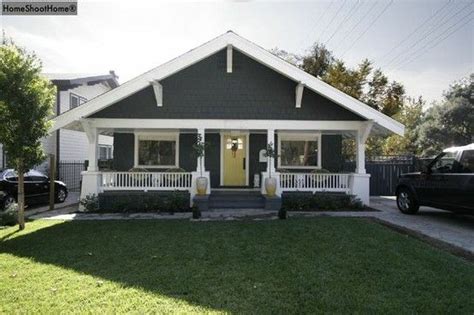 Craftsman bungalow dark grey | Bungalow exterior, Craftsman bungalows, House exterior