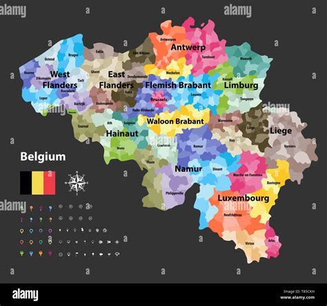 Benelux Map With Provinces