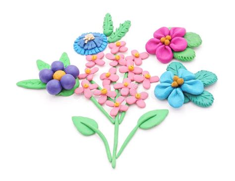 Plasticine flowers. stock image. Image of image, child - 85565429