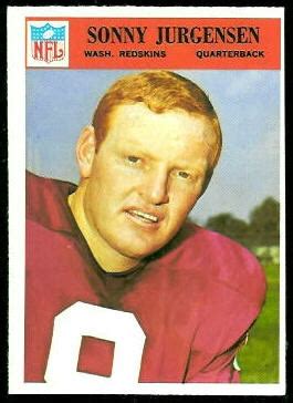 1966 Philadelphia Football Card #185: Sonny Jurgensen