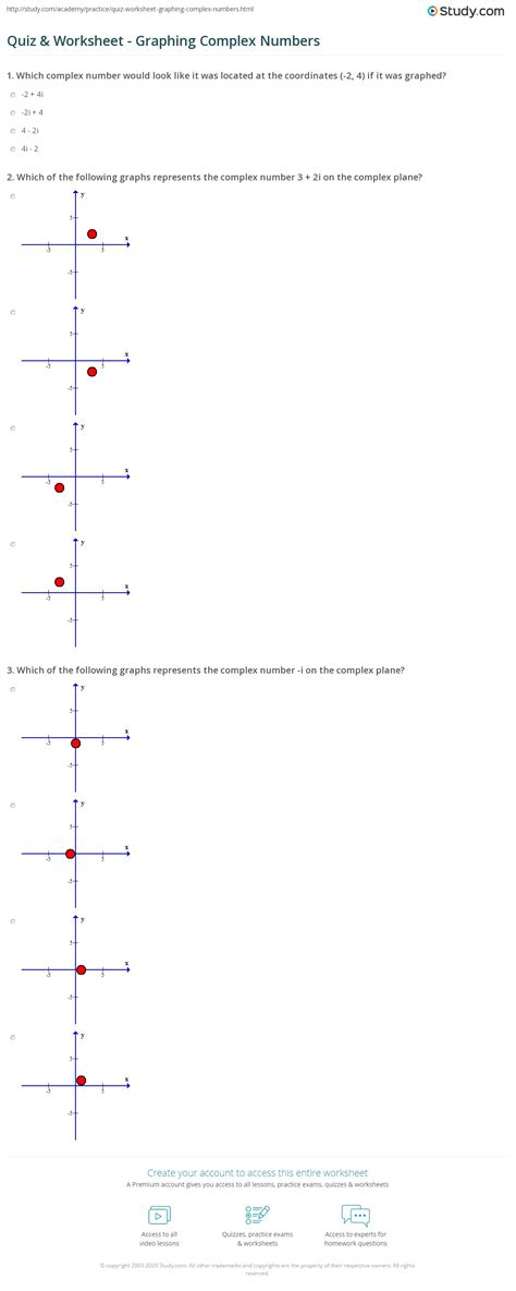 Graphing Complex Numbers Worksheet - Worksheet Design ideas