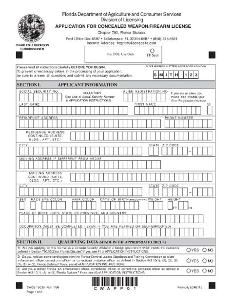 Florida Concealed Weapons Permit Renewal Form 2020-2022 - Fill and Sign Printable Template ...