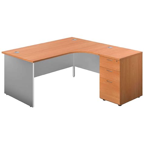 Panel Plus Ergonomic Radial Office Desks with Desk End Drawers from our Ergonomic Office Desks ...