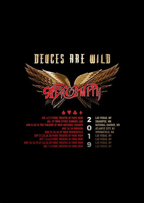 Metal Print Deuces Are Wild Aerosmith Tour Dates 2019 Digital Art by ...